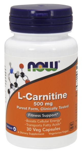 Л-Карнитин 500 мг х 30 капсули Now Foods | Carnipure L-Carnitine