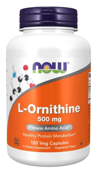 Л-Орнитин 500 мг х 120 капсули Now Foods | L-Ornithine