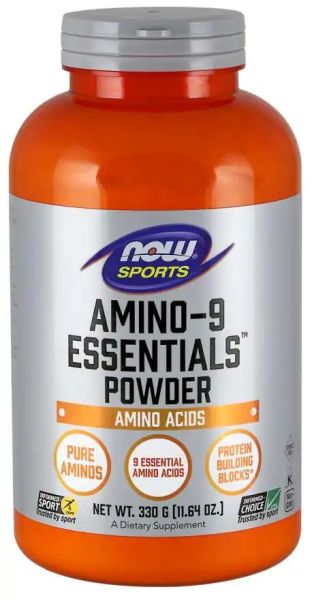 АМИНО 9 Есенциални аминокиселини на прах 330 гр Now Foods | Amino-9 Essentials™ Powder