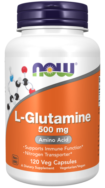 Л-Глутамин 500 мг х 120 капсули Now Foods | L-Glutamine