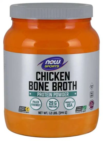 Пилешки костен бульон на прах 544 гр Now Foods | Chicken Bone Broth