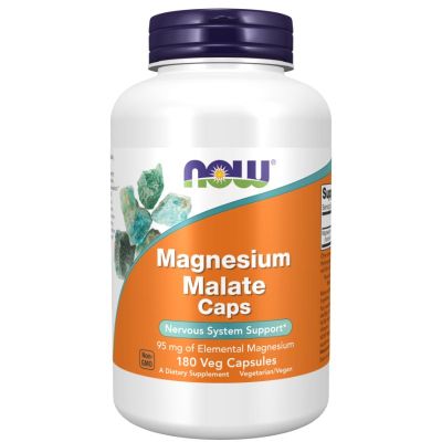 Магнезий малат 841 мг х 180 капсули Now Foods | Magnesium Malate