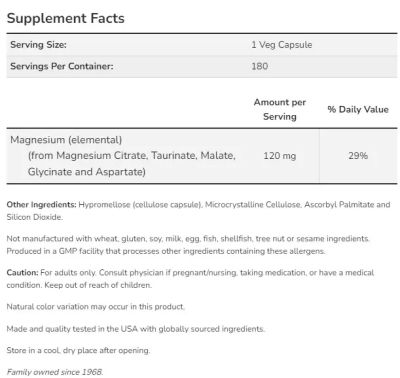 Магнезиев транспортер х 180 капсули Now Foods | Magnesium Transporter