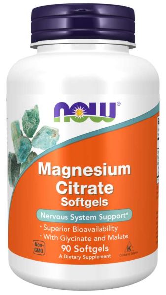 Магнезий цитрат 134 мг х 90 меки капсули Now Foods | Magnesium Citrate