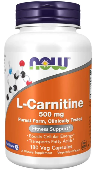 Л-Карнитин 500 мг х 180 капсули Now Foods | Carnipure L-Carnitine