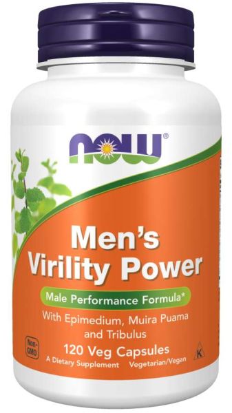 Men's Virility Power Сексуален стимулатор за мъже х 120 капсули Now Foods