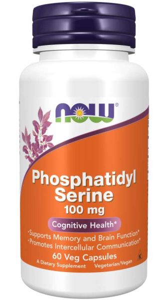 Фосфатидил серин 100 мг х 60 капсули Now Foods | Phosphatidyl Serine