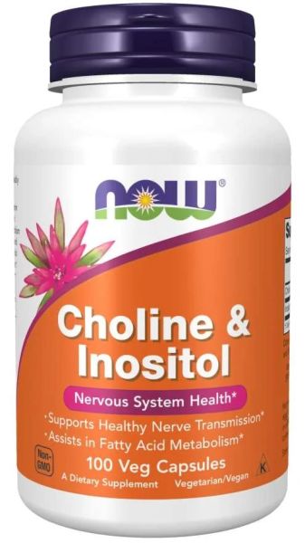 Холин и Инозитол 500 мг х 100 капсули Now Foods | Choline & Inositol