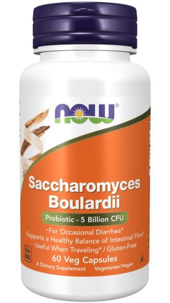 Сакаромицес Булардий 5 млрд CFU х 60 капсули Now Foods | Saccharomyces Boulardii