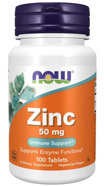 Цинк глюконат 50 мг х 100 таблетки Now Foods | Zinc Gluconate