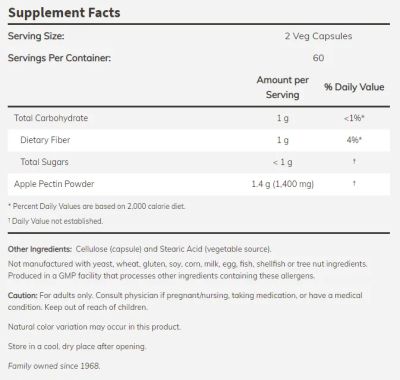 Ябълков пектин 700 мг х 120 капсули Now Foods | Apple Pectin