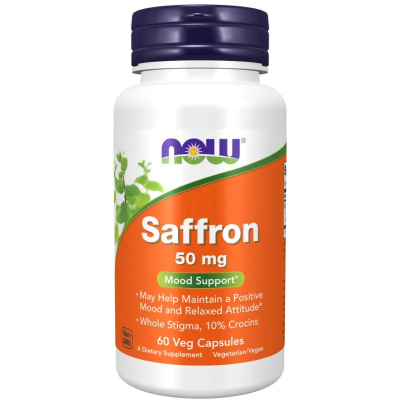 Шафран 50 мг х 60 капсули Now Foods | Saffron