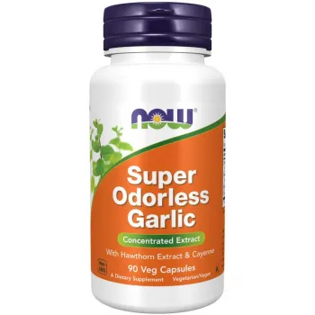 Супер екстракт от Чесън без мирис х 90 капсули Now Foods | Super Odorless Garlic