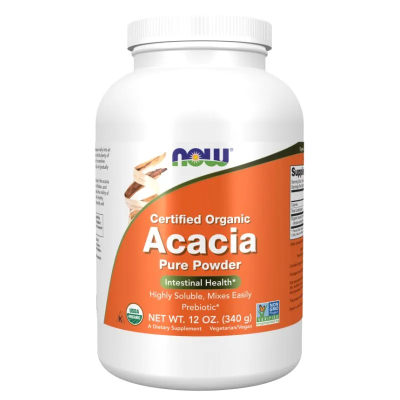 Органична Акация на прах 340 гр Now Foods | Acacia Powder Organic