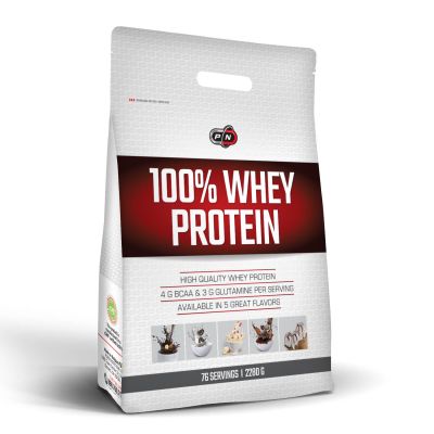 100% Чист суроватъчен протеин РАЗЛИЧНИ ВКУСОВЕ 2280 гр Pure Nutrition | Whey Protein