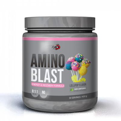 АМИНО БЛАСТ Аминокиселини 450 гр ВКУС БЛИЗАЛКА Pure Nutrition | Amino Blast