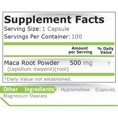 Мака 500 мг х 100 капсули Pure Nutrition | Maca