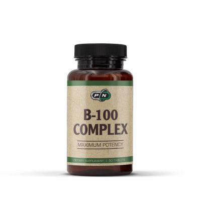 Витамин Б Комплекс с удължено освобождаване 50 таблетки Pure Nutrition | Vitamin B100 Complex