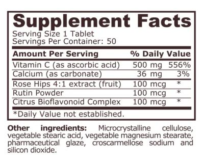 Витамин Ц 500 мг х 50 таблетки Pure Nutrition | Vitamin C