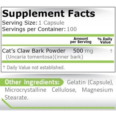 Котешки Нокът 500 мг х 100 капсули Pure Nutrition | Cat's Claw