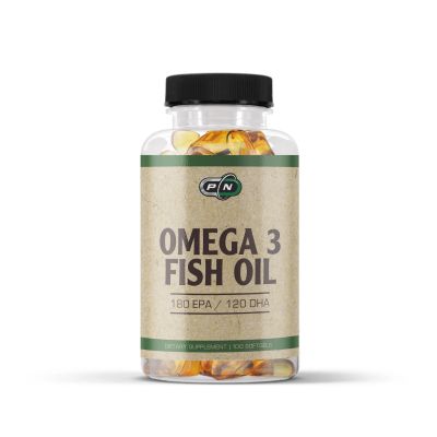 Омега 3 Рибено масло 180 EPA/120 DHA х 100 меки капсули Pure Nutrition | Omega 3