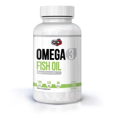 Омега 3 Рибено масло 180 EPA/120 DHA х 200 меки капсули Pure Nutrition | Omega 3