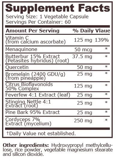 RESPIRATORY SUPPORT За подобряване на дишането х 60 капсули Pure Nutrition