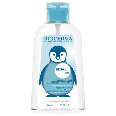 Биодерма АБЦ ДЕРМ Н2О мицеларна вода за бебета и деца 1 л | ABC Derm Bioderma