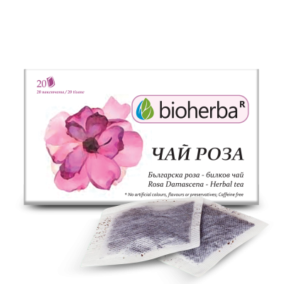 Роза Дамасцена чай х 20 пакетчета БИОХЕРБА | BIOHERBA Rosa Damascena