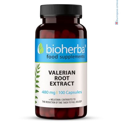 Валериана корен 480 мг х 100 капсули БИОХЕРБА | BIOHERBA Valerian Root