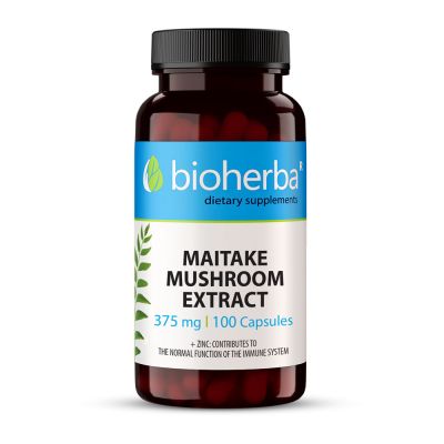 Майтаке екстракт 375 мг х 100 капсули БИОХЕРБА | BIOHERBA Maitake Mushroom