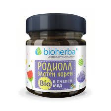 Пчелен мед БИО + Родиола ( Златен корен ) х 280 гр БИОХЕРБА | ORGANIC BEE HONEY BIOHERBA