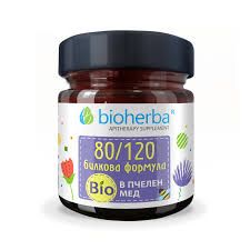 Пчелен мед БИО + 80/120 Билкова формула за кръвно х 280 гр БИОХЕРБА | ORGANIC BEE HONEY BIOHERBA