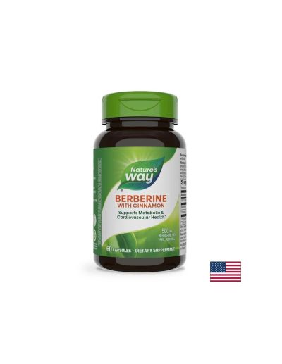 Берберин + Канела екстракт х 60 капсули Nature's Way