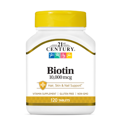 21st Century Биотин 10000 мкг х 120 таблетки | Biotin ( Витамин Б7 )