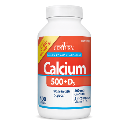 21st Century Калций 500 мг + Витамин Д3 х 400 таблетки | Calcium + D3