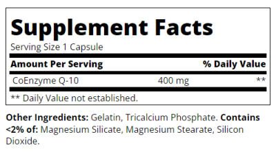 21st Century Коензим Q10 400 мг х 30 капсули | Coenzyme Q10