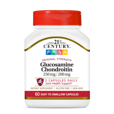 21st Century Глюкозамин + Хондроитин 250/200 мг х 60 капсули | Glucosamine Chondroitin