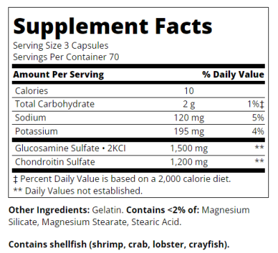 21st Century Глюкозамин + Хондроитин 500/400 мг х 150 капсули | Glucosamine Chondroitin