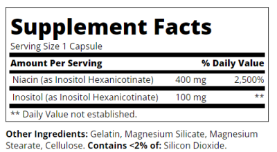 21st Century Flush Free Ниацин 500 мг х 110 капсули | Niacin Inositol Hexanicotinate