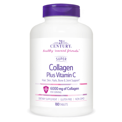 21st Century Колаген + Витамин Ц х 180 таблетки | Super Collagen + C