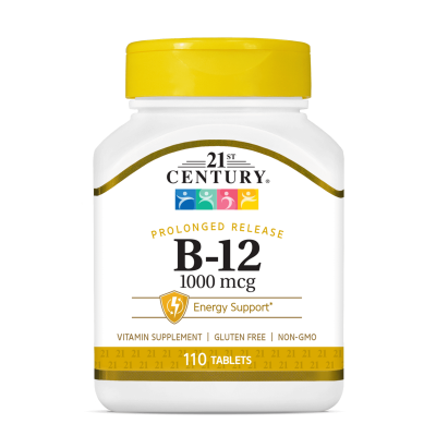 21st Century Витамин Б12 1000 мкг със забавено освобождаване х 110 таблетки | Vitamin B12