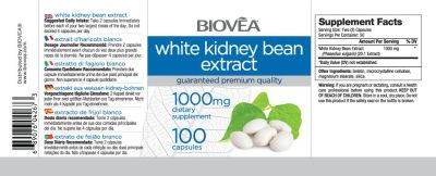 Бял боб екстракт 1000 мг х 100 капсули Biovea | White Kidney Bean