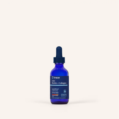 Йонен Биотин + Колаген на капки х 59 мл Trace Minerals | Ionic Biotin + Collagen 75,000mcg