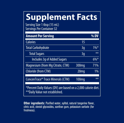 Течен Магнезий 300 мг х 473 мл Trace Minerals | Liquid Magnesium