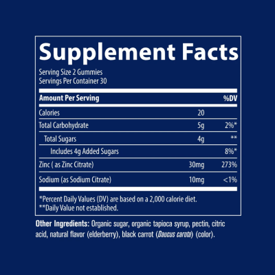 Цинк 30 мг х 60 желирани таблетки Trace Minerals | Zinc Gummies