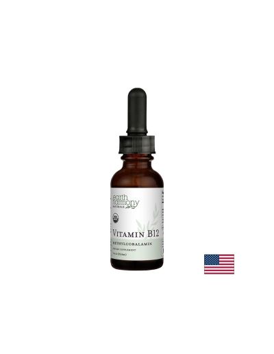 Витамин Б12 Метилкобаламин 2000 мкг на капки х 29.6 мл EARTH HARMONY NATURALS | Vitamin B12