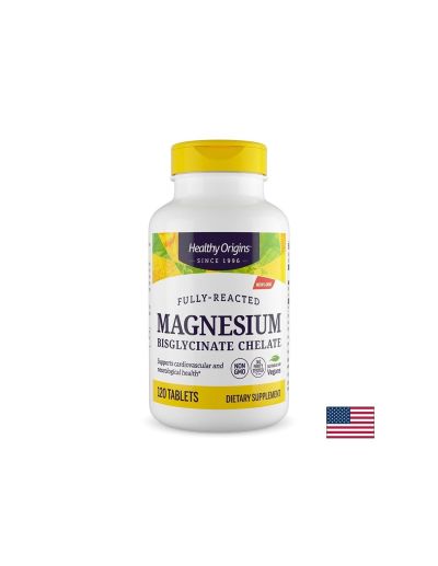 Магнезий бисглицинат хелат 100 мг х 120 таблетки Healthy Origins | TRAACS™ Magnesium bisglicynate