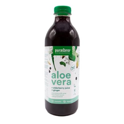 Био напитка с алое вера, бъз и джинджифил х 1 литър PURASANA | Aloe Vera Organic Drink