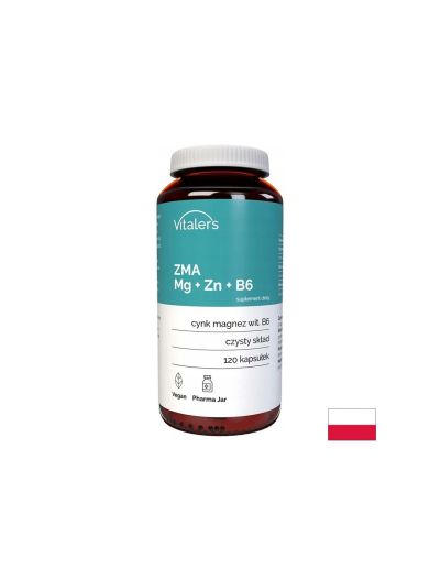 ZMA Магнезий + Цинк + Витамин Б6 х 120 капсули Vitaler's